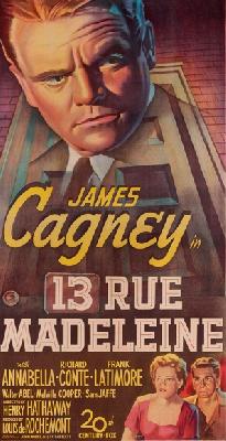 13 Rue Madeleine movie posters (1947) pillow