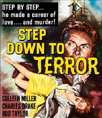 Step Down to Terror movie posters (1958) wood print