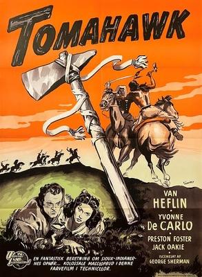 Tomahawk movie posters (1951) wooden framed poster