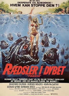 Piranha movie posters (1978) metal framed poster