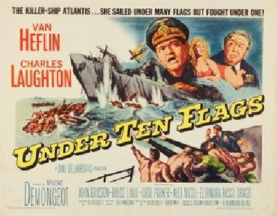 Sotto dieci bandiere movie posters (1960) puzzle MOV_2238954