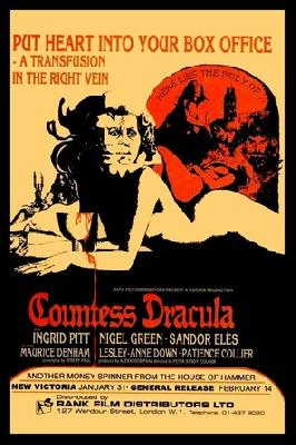 Countess Dracula movie posters (1971) wood print