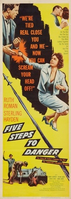 5 Steps to Danger movie poster (1957) wooden framed poster