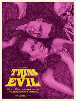Twins of Evil movie posters (1971) wood print