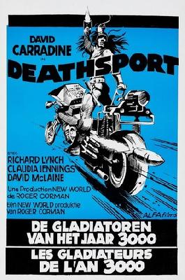 Deathsport movie posters (1978) wooden framed poster