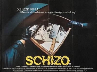 Schizo movie posters (1976) metal framed poster