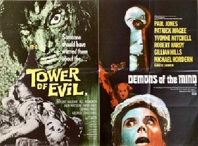 Tower of Evil movie posters (1972) wood print