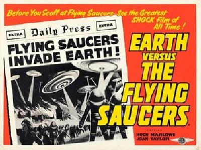 Earth vs. the Flying Saucers movie posters (1956) canvas poster