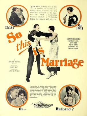 So This Is Marriage? movie posters (1924) posters