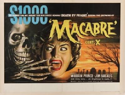 Macabre movie posters (1958) pillow