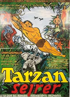 Tarzan Triumphs movie posters (1943) wood print
