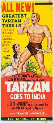Tarzan Goes to India movie posters (1962) poster with hanger