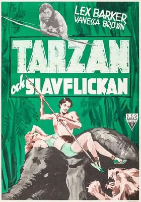 Tarzan and the Slave Girl movie posters (1950) wood print