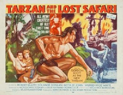 Tarzan and the Lost Safari movie posters (1957) poster with hanger
