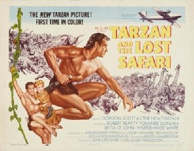 Tarzan and the Lost Safari movie posters (1957) metal framed poster