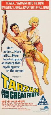 Tarzan and the Great River movie posters (1967) poster with hanger