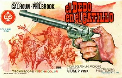 Finger on the Trigger movie posters (1965) metal framed poster