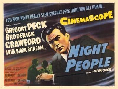 Night People movie posters (1954) wood print