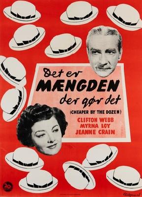 Cheaper by the Dozen movie posters (1950) poster with hanger