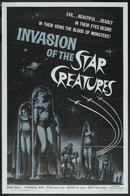 Invasion of the Star Creatures movie poster (1963) poster with hanger