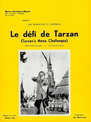 Tarzan's Three Challenges movie posters (1963) pillow