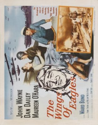The Wings of Eagles movie poster (1957) wooden framed poster