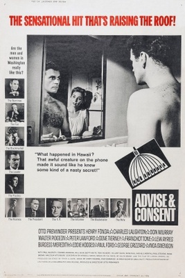Advise & Consent movie poster (1962) metal framed poster