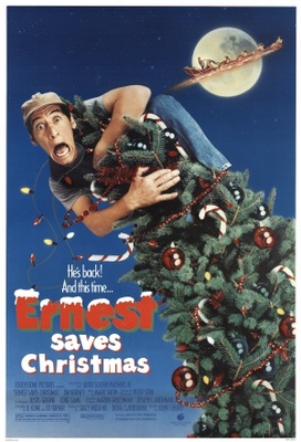 Ernest Saves Christmas movie poster (1988) poster with hanger