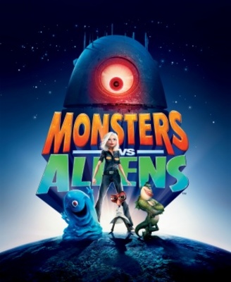 Monsters vs. Aliens movie poster (2009) tote bag
