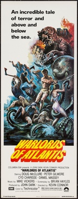 Warlords of Atlantis movie poster (1978) metal framed poster