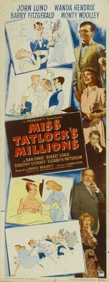 Miss Tatlock's Millions movie poster (1948) wood print