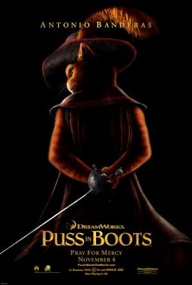 Puss in Boots movie poster (2011) t-shirt