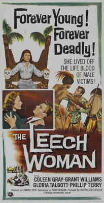 The Leech Woman movie poster (1960) wooden framed poster