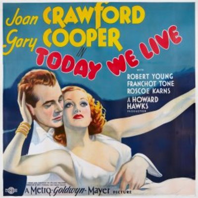 Today We Live movie poster (1933) tote bag