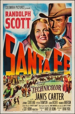 Santa Fe movie poster (1951) metal framed poster