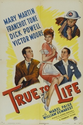 True to Life movie poster (1943) wooden framed poster