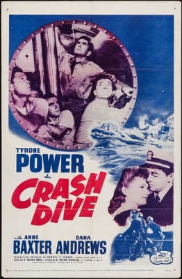 Crash Dive movie poster (1943) wooden framed poster