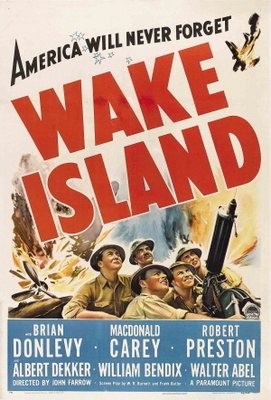 Wake Island movie poster (1942) wooden framed poster