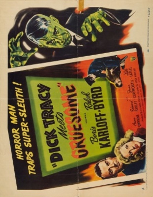 Dick Tracy Meets Gruesome movie poster (1947) metal framed poster