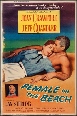 Female on the Beach movie poster (1955) poster with hanger