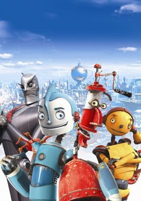 Robots movie poster (2005) pillow