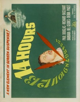 Fourteen Hours movie poster (1951) wooden framed poster