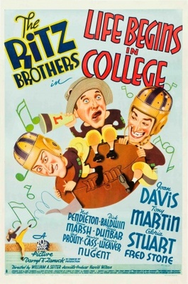 Life Begins in College movie poster (1937) poster with hanger