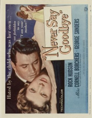 Never Say Goodbye movie poster (1956) wood print