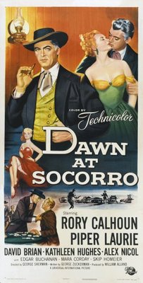 Dawn at Socorro movie poster (1954) poster with hanger