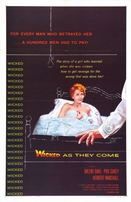 Wicked as They Come movie poster (1956) poster with hanger