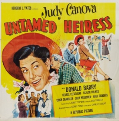 Untamed Heiress movie poster (1954) wood print
