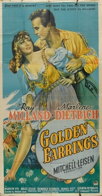 Golden Earrings movie poster (1947) pillow