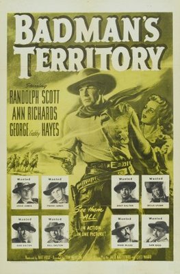 Badman's Territory movie poster (1946) wooden framed poster