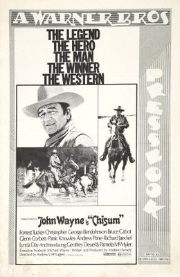 Chisum movie poster (1970) wooden framed poster